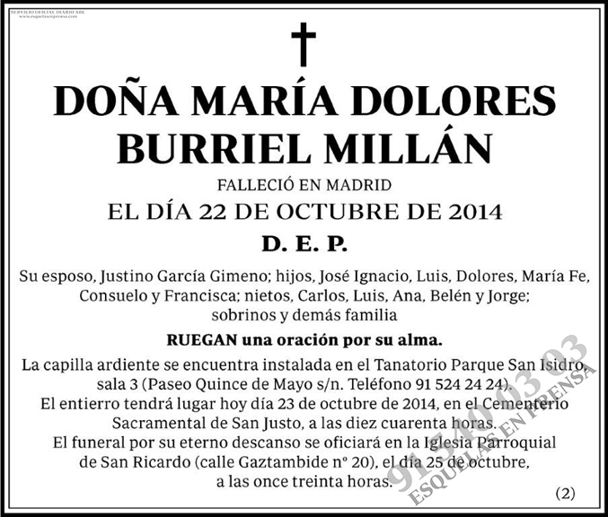 María Dolores Burriel Millán